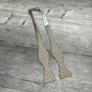 Rainbow Yellow w/ Red, Grey & White Check Silk Bowtie